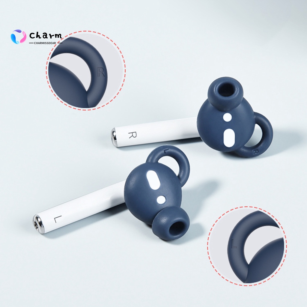 Bộ 2 nút bọc đầu tai nghe bằng silicon chống trượt thích hợp cho Airpods 1 / 2
