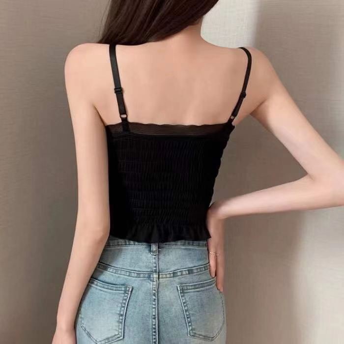 Áo bra nhún, áo 2 dây bánh bèo cao cấp - c05