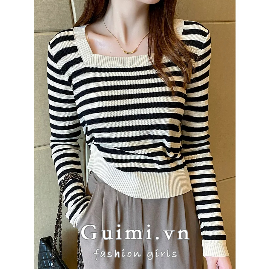 Áo Dệt Kim Tay Dài Thiết Kế Mới Thời Trang Mùa Thu Dành Cho