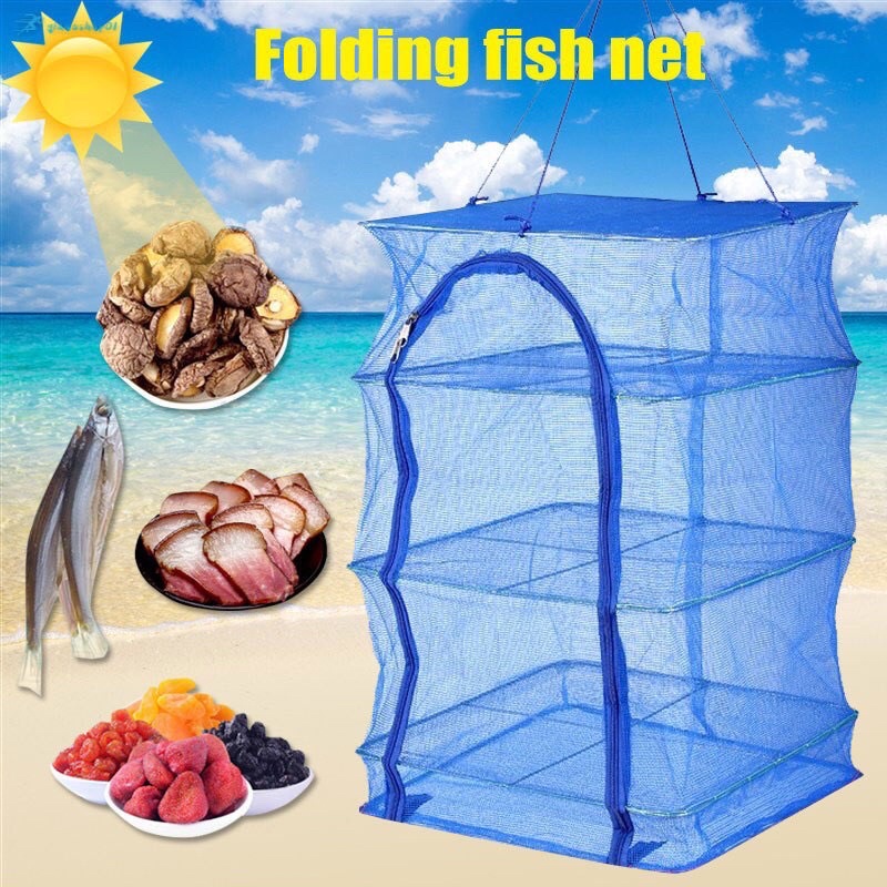 Lồng phơi thực phẩm nhiều ngăn, phơi cá khô chống ruồi muỗi và có thể gấp gọn