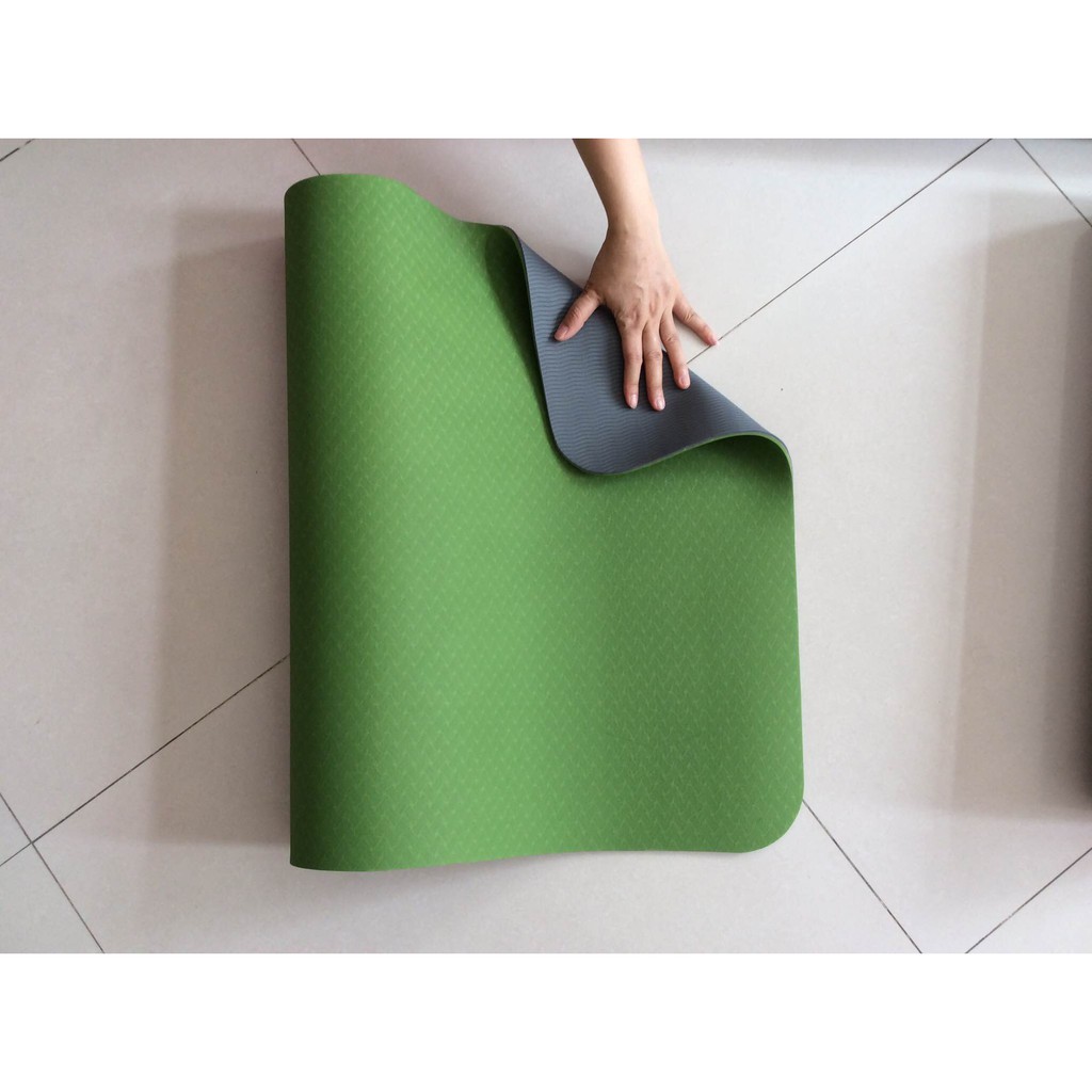 [❤️FREESHIP❤️] Thảm tập Yoga,Gym 2 lớp TPE dày 6mm chống trơn trượt và không thấm mồ hôi.[Hàng mới 2021⚡]