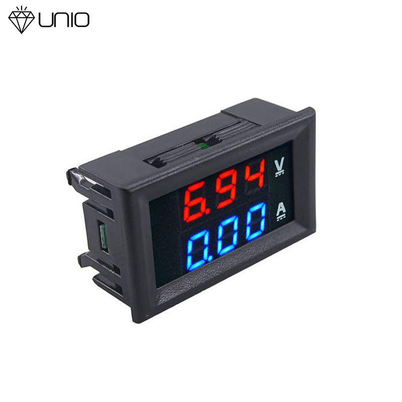 Vôn Kế Kỹ Thuật Số Hiển Thị Đèn Led Xanh Đỏ Dc 100V 10A