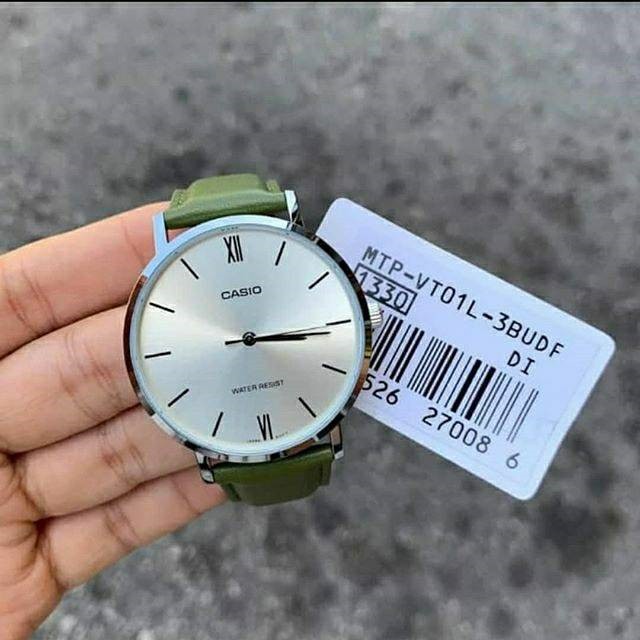 Đồng hồ nam dây da Casio Anh Khuê MTP-VT01L-3BUDF