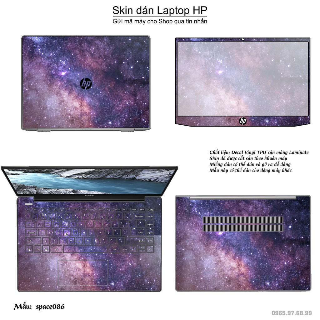 Skin dán Laptop HP in hình không gian nhiều mẫu 15 (inbox mã máy cho Shop)