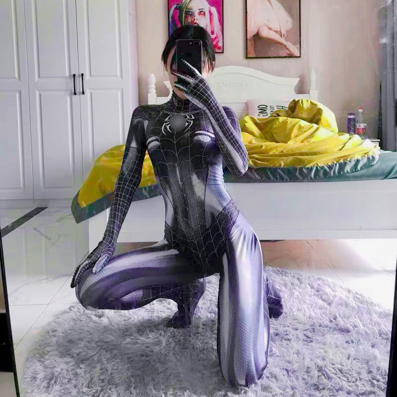 NEW Nữ người nhện quần bó sexy một mảnh bộ đồ sexy hở tập tin cosplay một mảnh MÁT mẻ gợi cảm