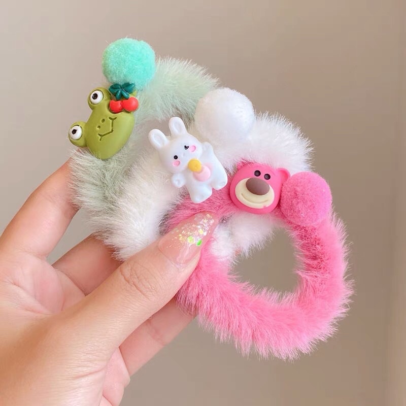 Thun Cột Tóc [KÈM CHARM] Bằng Lông Siêu Cute