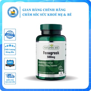 Viên uống lợi sữa cỏ cà ri Fenugreek Natures Aid 500mg (90 viên)