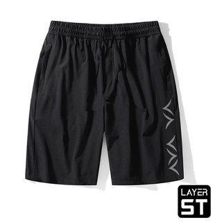 Quần đùi nam thể thao vải gió short nam họa tiết may chắc chắn màu đen đủ size tập gym co giãn tốt trẻ trung dễ mặc TT21