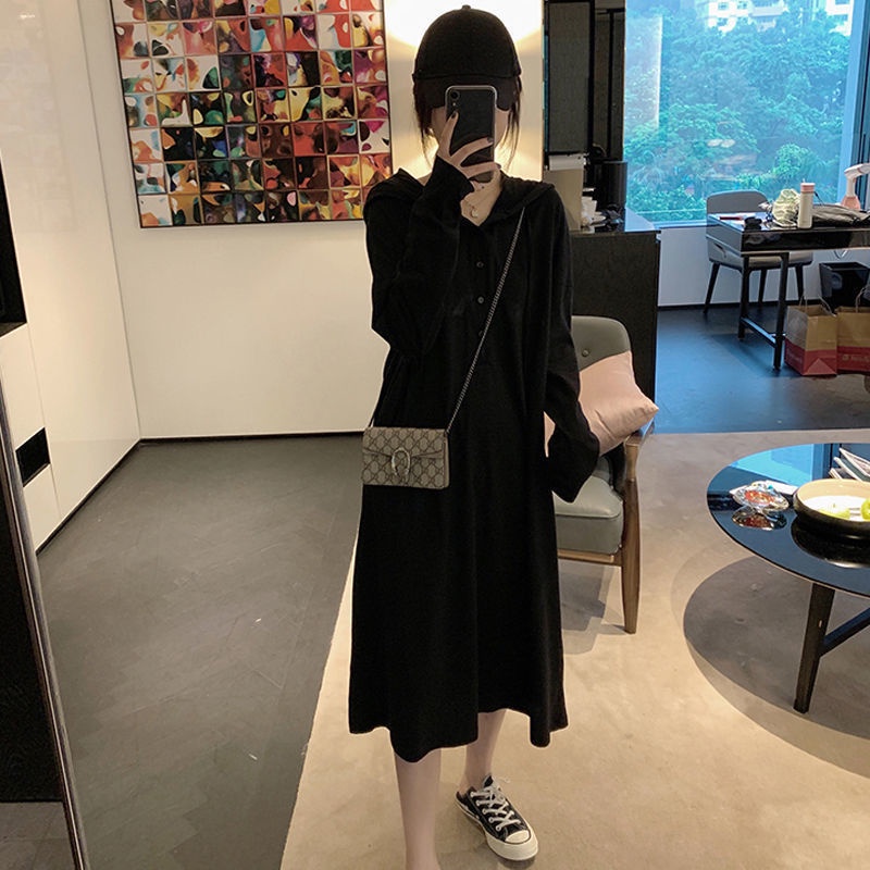 Đầm hoodie form rộng phong cách Hàn quốc