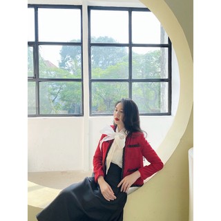 Áo sơmi organza ruby cao cấp