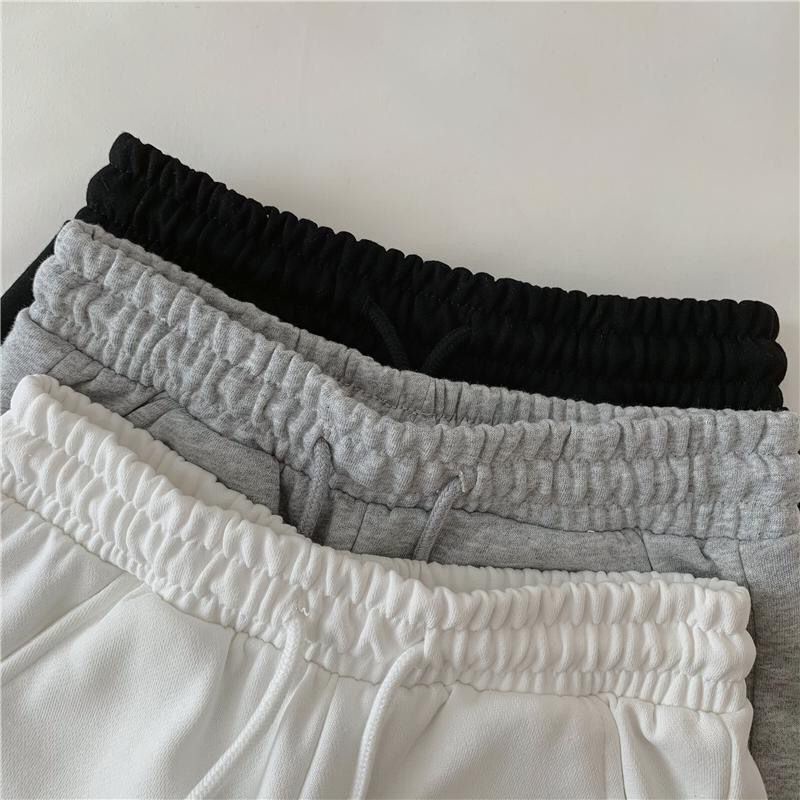 Quần short thể thao lưng cao ống rộng bằng cotton màu sắc đơn giản thời trang mùa hè cho nữ | BigBuy360 - bigbuy360.vn