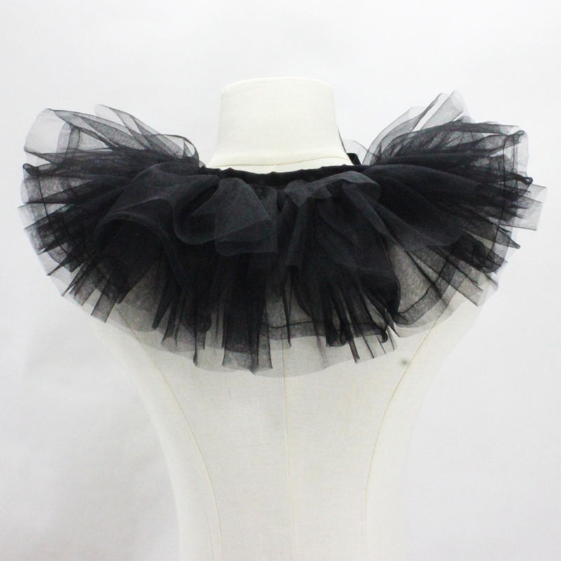 [CH *] Khăn Choàng Cổ Giả Lưới Nhiều Lớp Có Thể Tháo Rời Hóa Trang Chú Hề Phong Cách Victorian Retro Cho Nữ