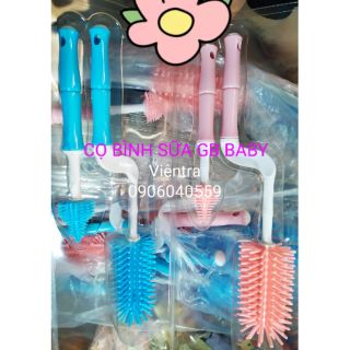 Bộ 2 cọ rửa bình sữa silicon GB baby.
