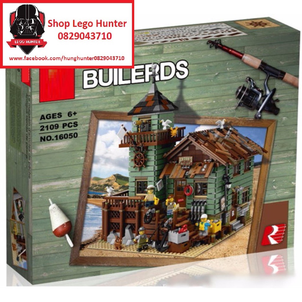 Lego idea Old Fishingstore - cửa hàng bán đồ câu cá 2109 chi tiết