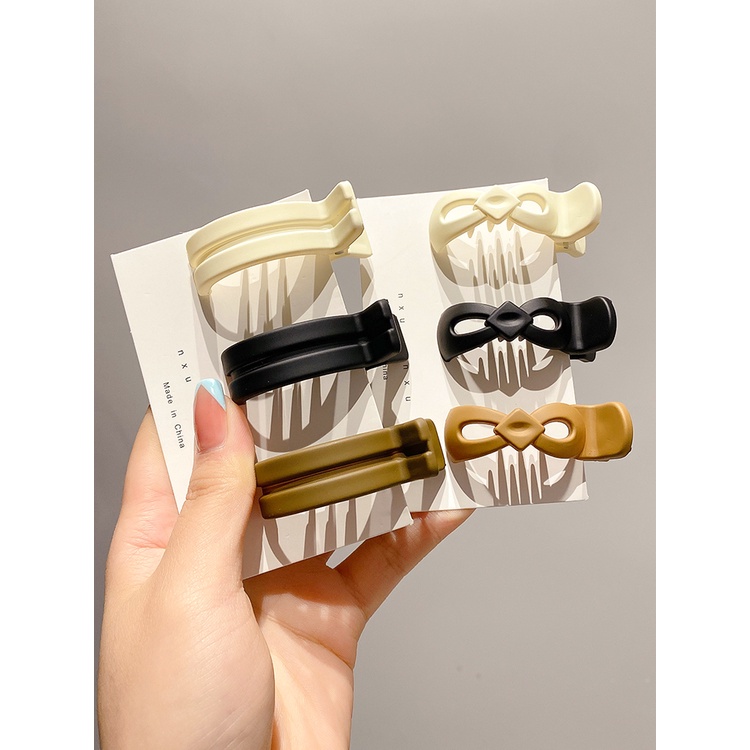 Kẹp Tóc Phối Màu Sắc Phong Cách Hàn Quốc Đơn Giản Thời Trang Cho Nữ