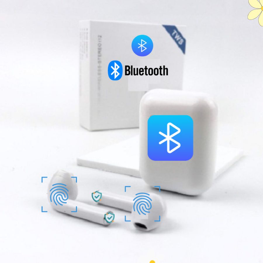 Tai Nghe Bluetooth J12 TWS 5.0 Có Micro Không Dây Nghe Gọi Cảm Ứng Chạm Âm Thanh Sống Động - J12_Trang-tramxuantjaw7526