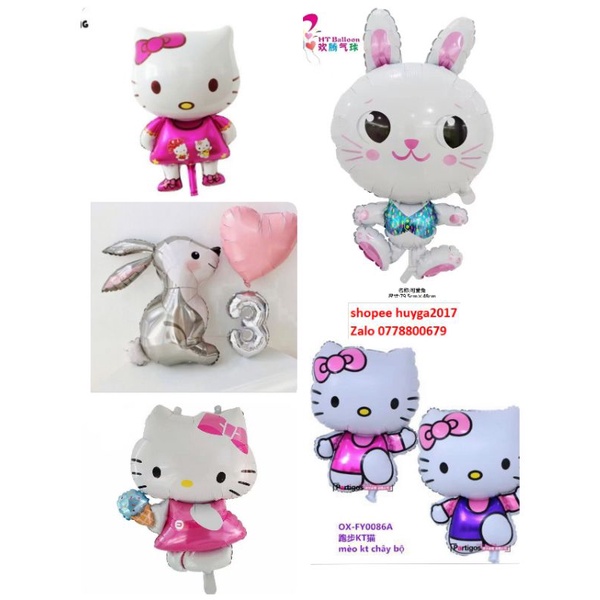 Bóng kiếng mèo hello kitty , bóng thỏ