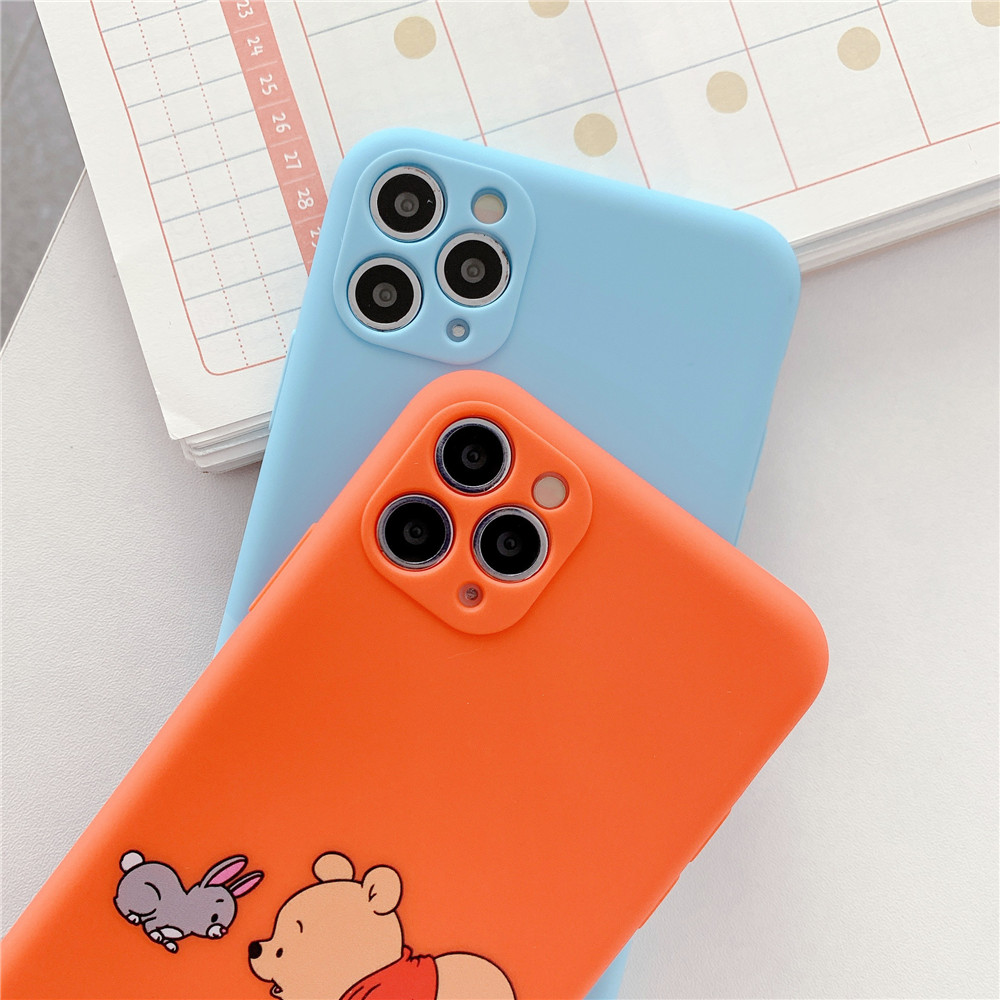 Trong kho!Ốp Điện Thoại Tpu In Hình Gấu Pooh Xinh Xắn Cho IPhone6 7Plus 8Plus XS 11 Pro Max 12