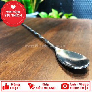Thìa bar inox| bar spoon chiều dài 26cm/32cm - Dụng cụ pha chế