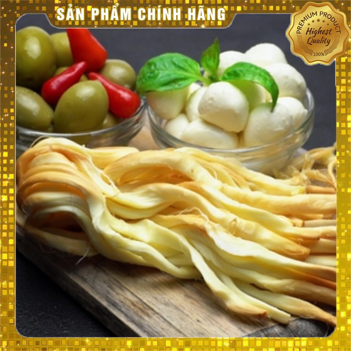 Phô mai dây hun khói Solse 200gr - Phô mai sợi xông khói - Russian smoked string cheese (sản xuất theo công nghệ Nga)