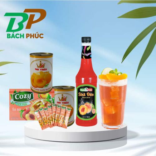 Combo Tra Đào Nhiệt Đới cho 20 ly trà - Nguyên Liệu Trà Đào - Kho Pha Chế Đà Nẵng