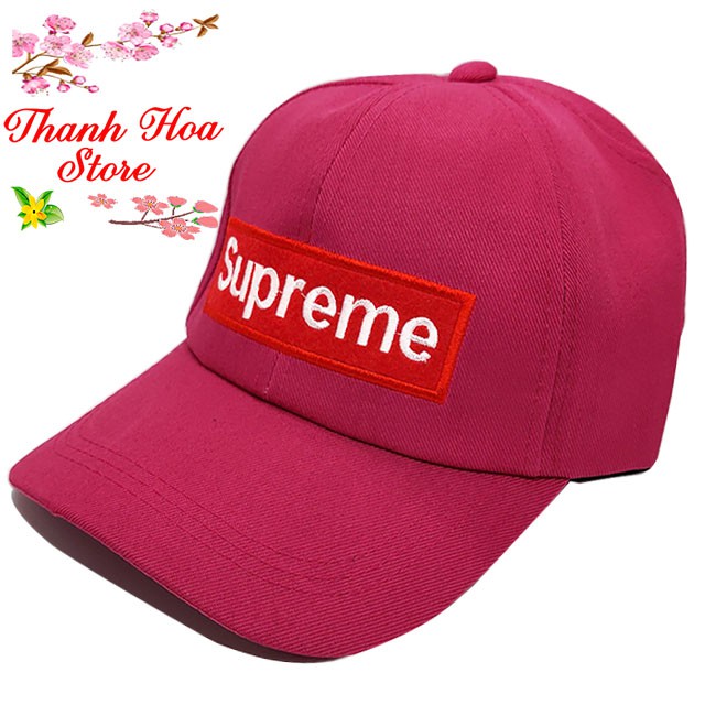 Mũ lưỡi trai nam nữ nhiều màu đẹp, cá tính, giá rẻ - Nón kết thêu logo Supreme nổi thời trang dễ thương trend 2020