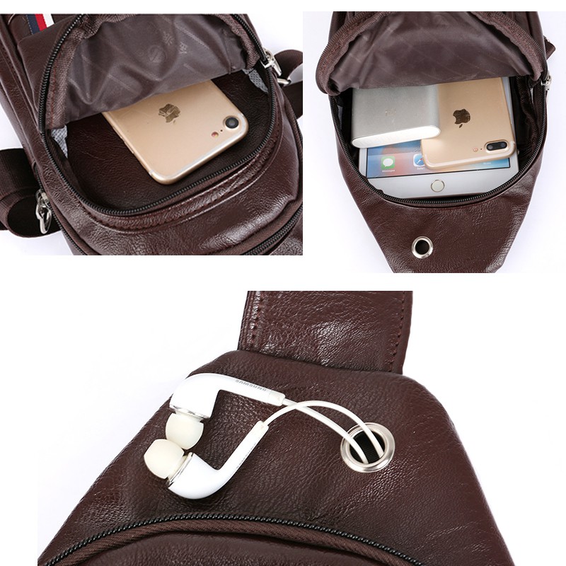 Túi đeo chéo da nam nữ cao cấp, da mềm bóng dùng đi làm, đi chơi, thể thao TDC105 | BigBuy360 - bigbuy360.vn