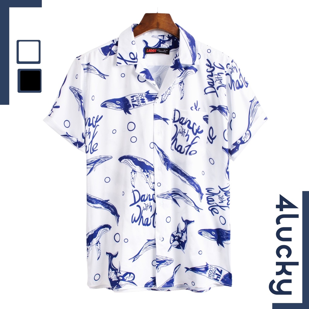Áo Sơ Mi Nam Tay Ngắn Form Rộng Họa Tiết 4LUCKY - 8066 - Chất sơ mi lụa không nhăn, co giãn tốt. thấm hút mồ hôi tốt | BigBuy360 - bigbuy360.vn