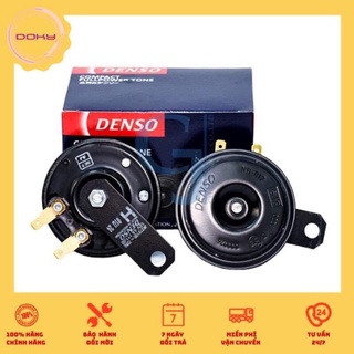 Còi Đĩa Chính Hãng Denso 12V Ô Tô Xe Máy [ 1 Bộ 2 Còi ]