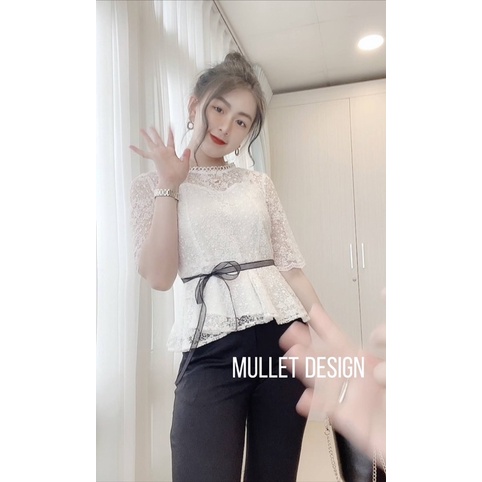 Áo ren pelum buộc dây eo by MULLET