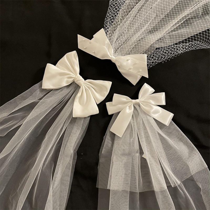 Mạng Che Mặt Hóa Trang Bằng Vải Tuyn Phối Ren Và Nơ