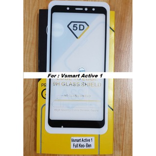 [FULL-ĐEN] Miếng kính cường lực Full viền màn hình điện thoại Vsmart Active 1