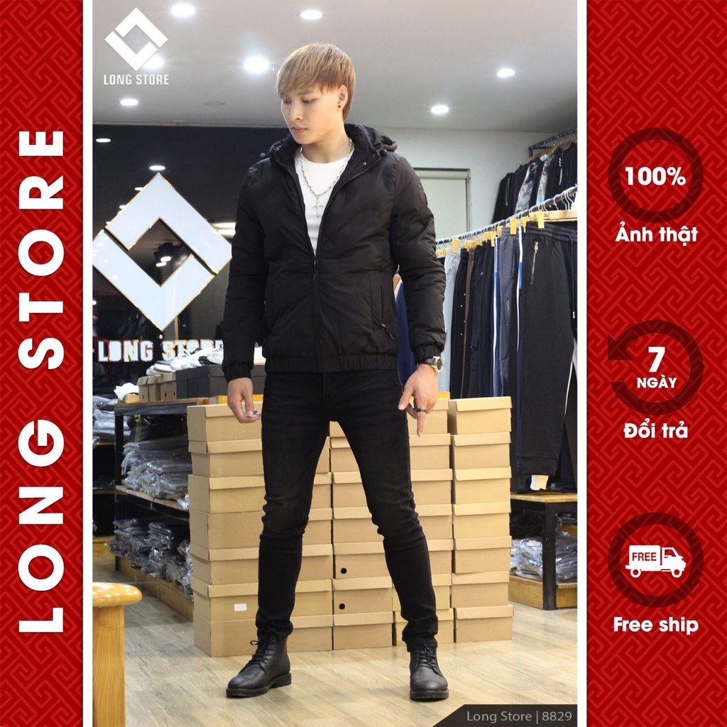 Áo khoác phao nam lông vũ pha bông siêu nhẹ giữ ấm chống thấm nước LONGSTORE AK8829
