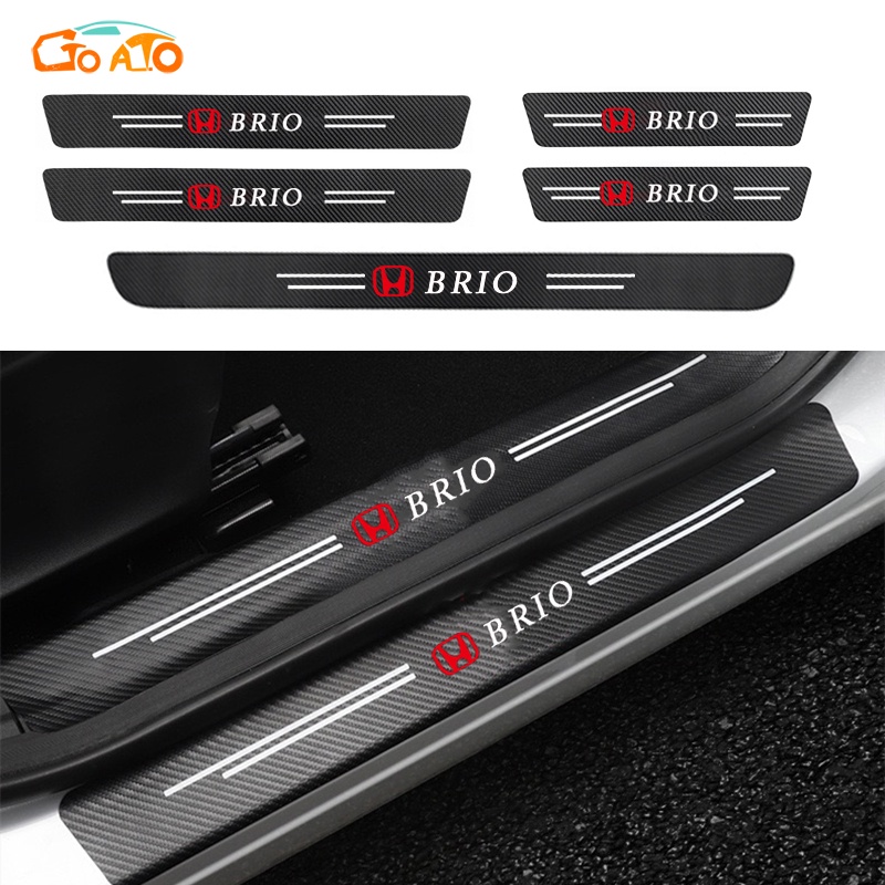 GTIOATO Cho Honda Brio Sợi Carbon Dán Xe Dán Cửa ô Tô DáN  ̂́Ng XưỚC Ô Tô Bảo Vệ Bậc Cửa Và Dán Cốp Xe Hơi Phụ KiệN Ô Tô