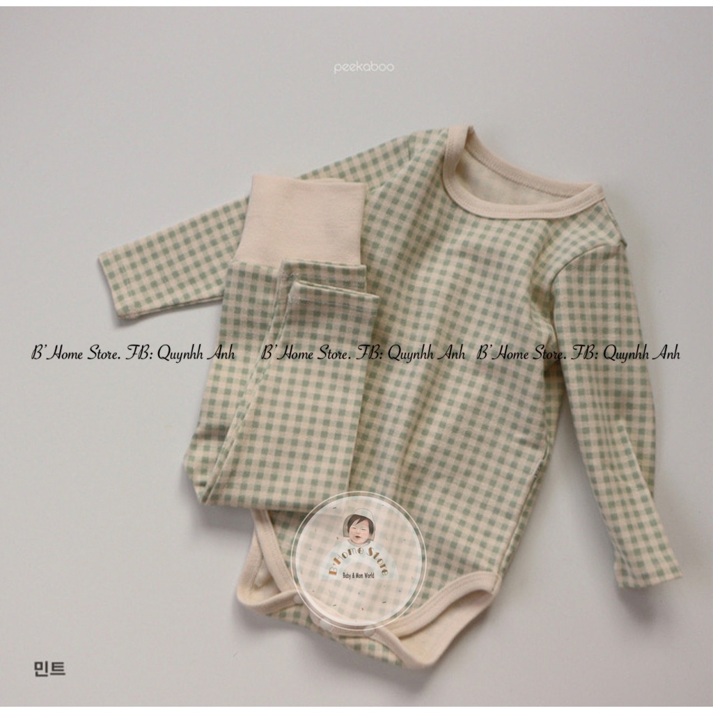 [ HÀNG ĐẶT TRƯỚC BST ChekChek Peekaboo Hàn Quốc Hoạ Tiết Kẻ Tone Màu Pastel Chất Cotton Cho Bé Xuân Hè 2022