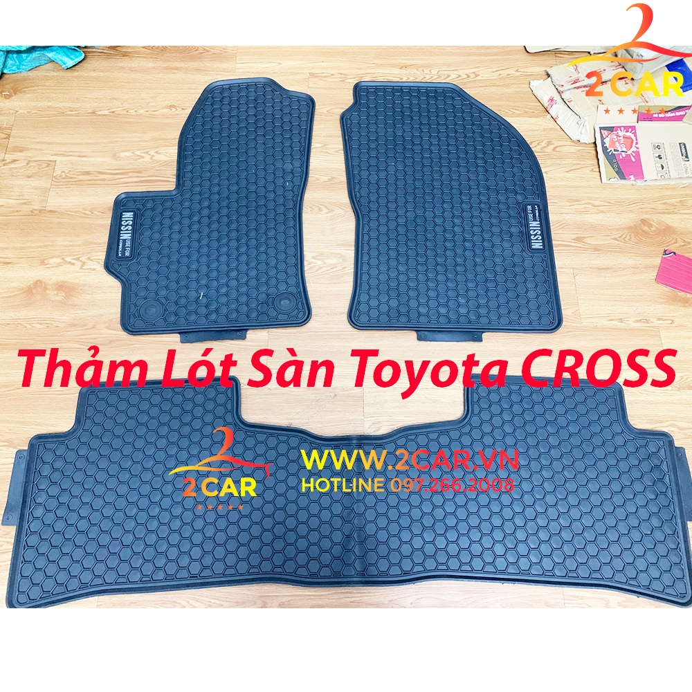 Thảm sàn, Thảm lót sàn cao su xe Toyota Corolla Cross hàng đẹp, không mùi Mẫu NISSAN