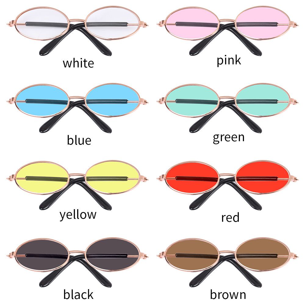 UPSTOP 9.5cm Metal Round Frame Glasses For Blythe Dolls Plush Doll Glasses Accessory