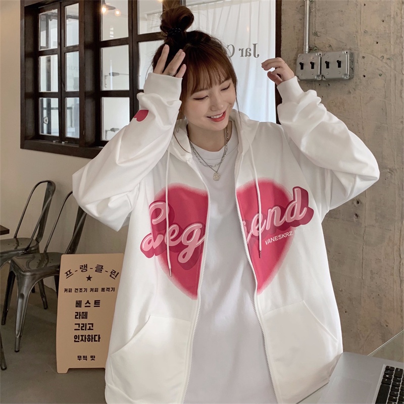SUXI Áo Khoác Hoodie In Chữ Thời Trang Nữ Tính
