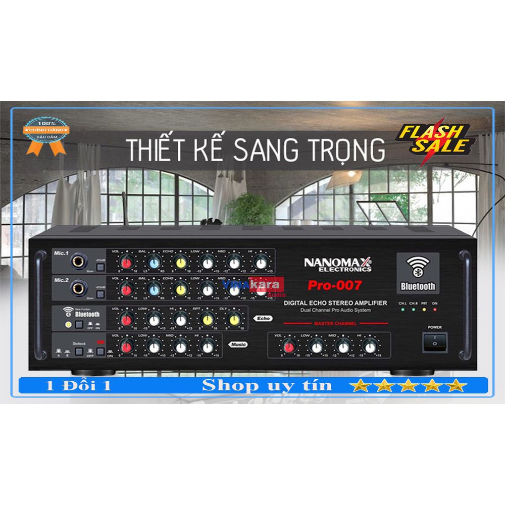 [Tặng 10 mét dây]👌⚡🎤 Amply Musiton 16 sò lớn 600W, Amply Nanomax 007 CS 500W, sử dụng đôi loa 3 tấc, 4 tấc