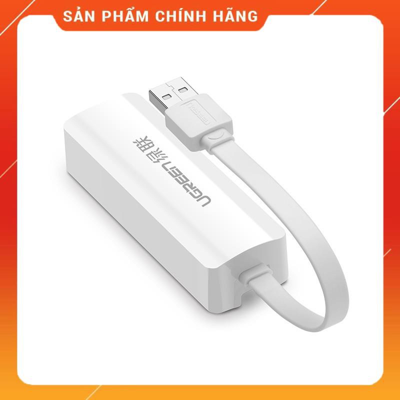 (Có sẵn) Card mạng USB 2.0 sang LAN 10/100 Lan card dây dẹt UGREEN 20268 _Siêu rẻ