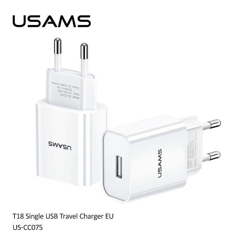 USAMS T18 Cốc Sạc Nhanh Cho Iphone Oppo Samsung Huawei Vivo Xiaomi