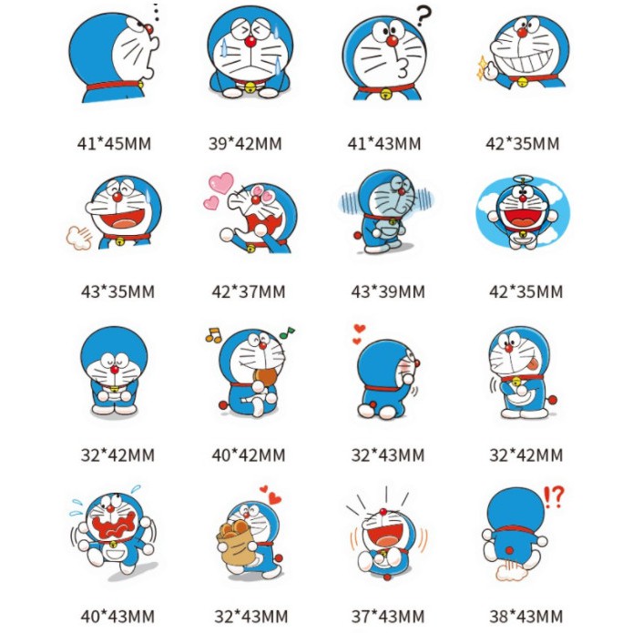 Bộ 40 Hình Dán Trang Trí/ Stickers Doraemon