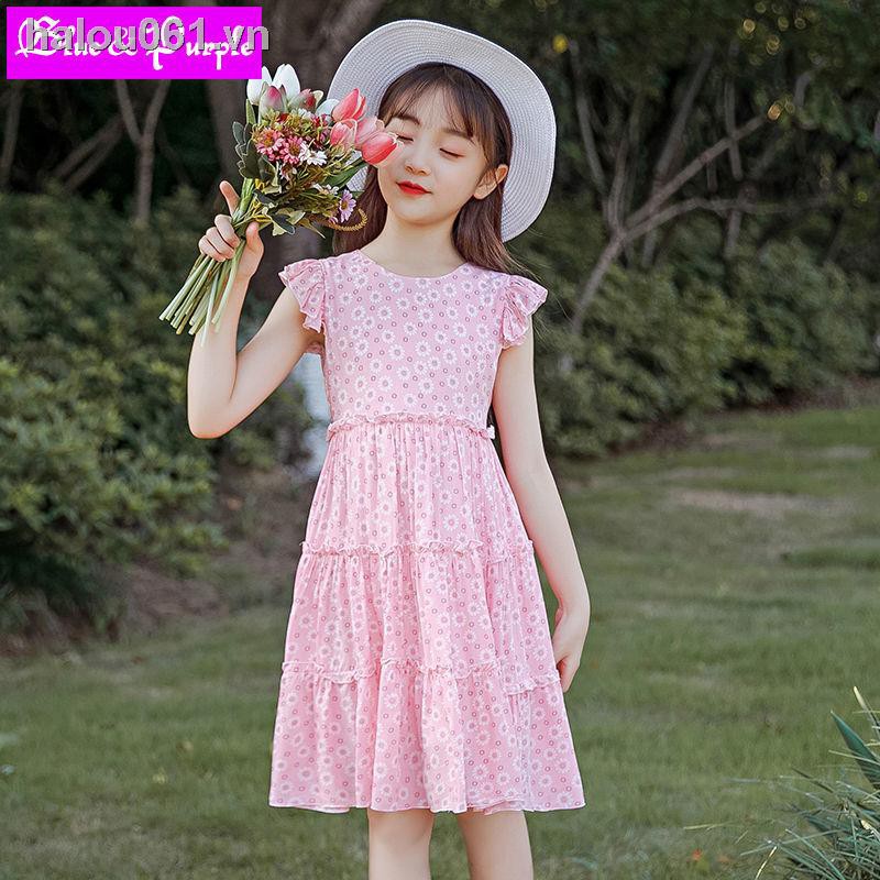 Đầm Công Chúa In Hoa Cho Bé Gái 10 Tuổi