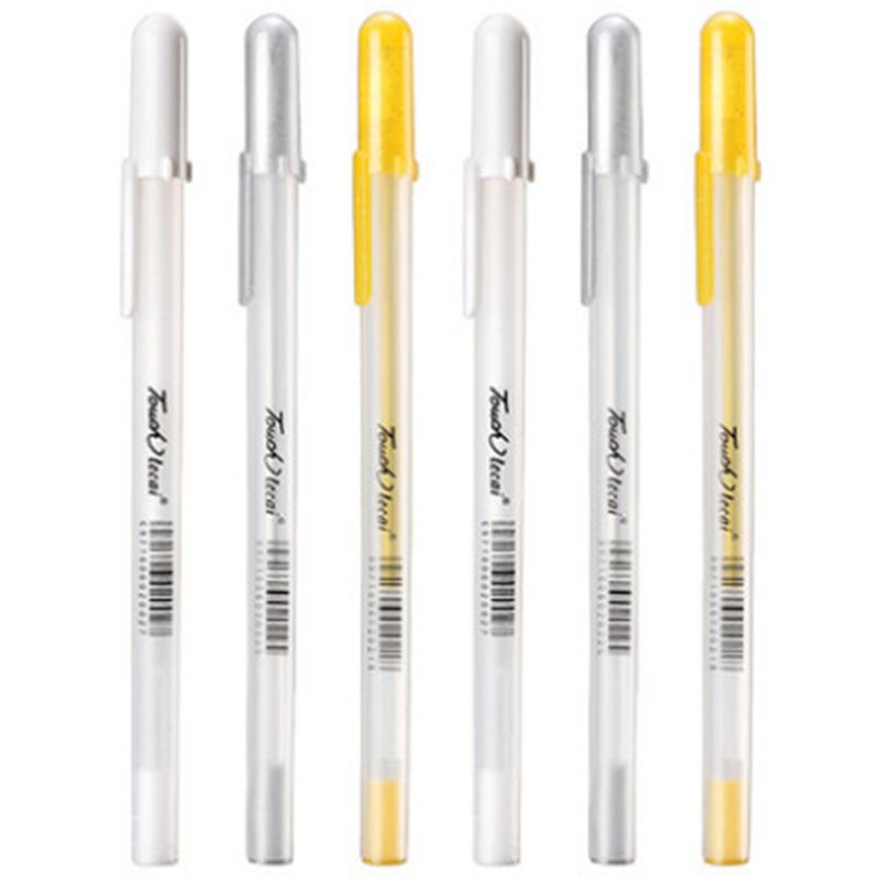 Bộ 3 Bút Gel Màu Trắng Đen Dùng Vẽ Tranh Chuyên Nghiệp