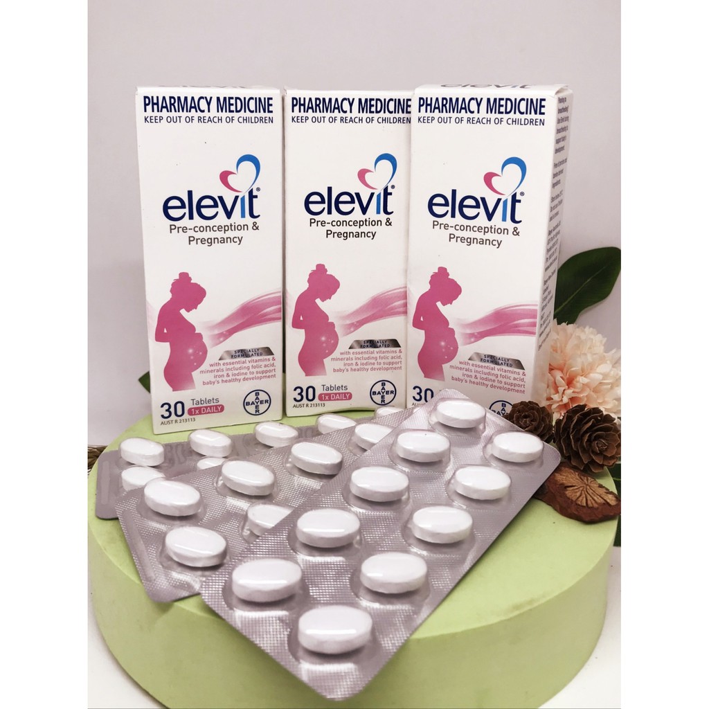 Vitamin tổng hợp cho bà bầu Elevit Pregnancy Multivitamin Tablets 30 pack (30 days) hàng ÚC chính hãng