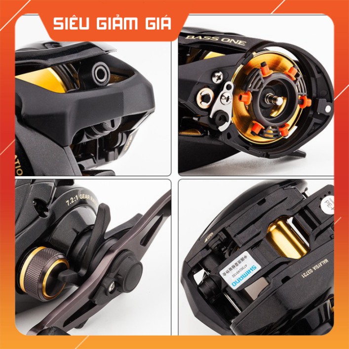 R Máy câu cá nằm ngang chính hãng Shimano Baitcast Bass one 151XT ĐỒ CÂU NGỌC HẢI[Giá rẻ]