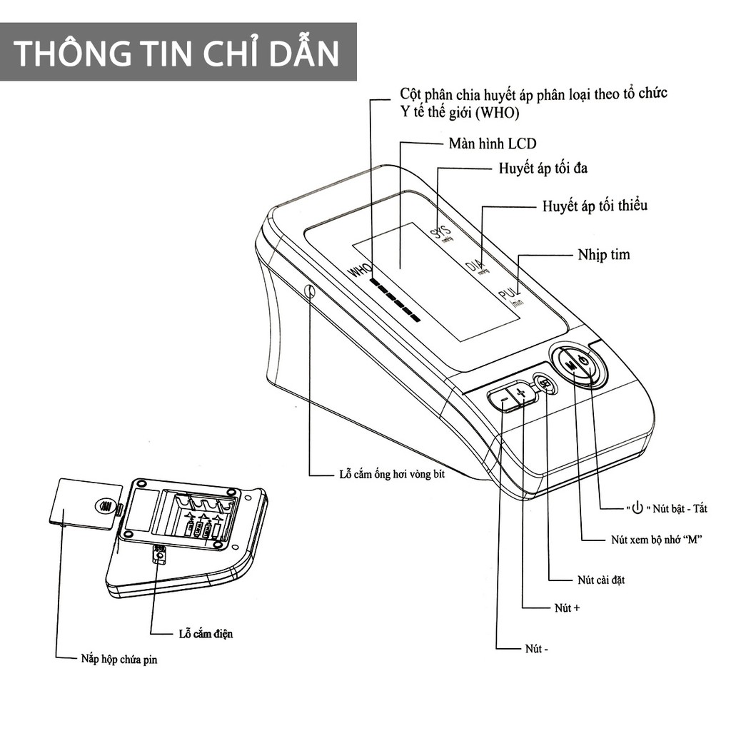 [NHẬP KHẨU ĐỨC] Máy đo huyết áp điện tử Bắp tay Benze BP1304 - Đo đo nhịp tim - Tiêu chuẩn WHO - Bảo hành 5 năm