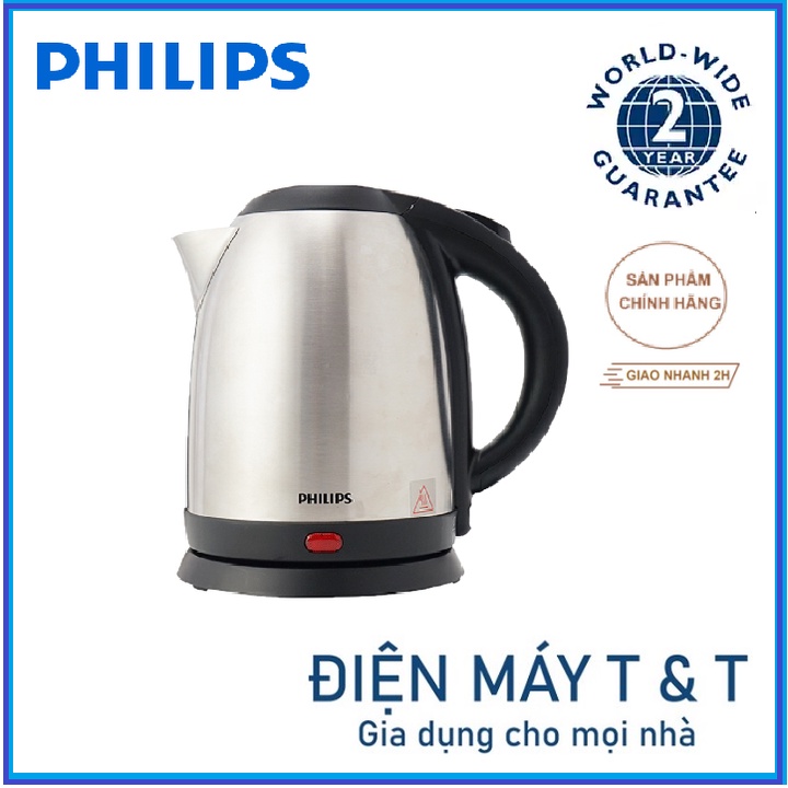 [Mã ELHADEV giảm 4% đơn 300K] Bình đun siêu tốc Philips HD9303, 1800W, 1.2 lit, Hàng phân phối chính hãng