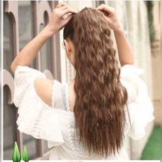 [ FREESHIP, HÀNG LOẠI 1, 60cm ] Tóc giả nữ cột xù mì dài, tóc buộc xoăn sóng