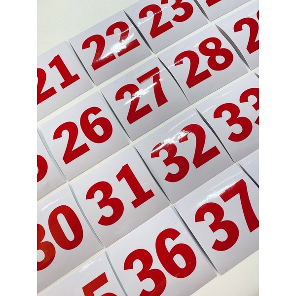 Bộ tem decal dán bàn ăn 01 - 20, bộ tem số thứ tự 01 đến 20, tem cao cấp chống thấm nước, không bay màu | BigBuy360 - bigbuy360.vn